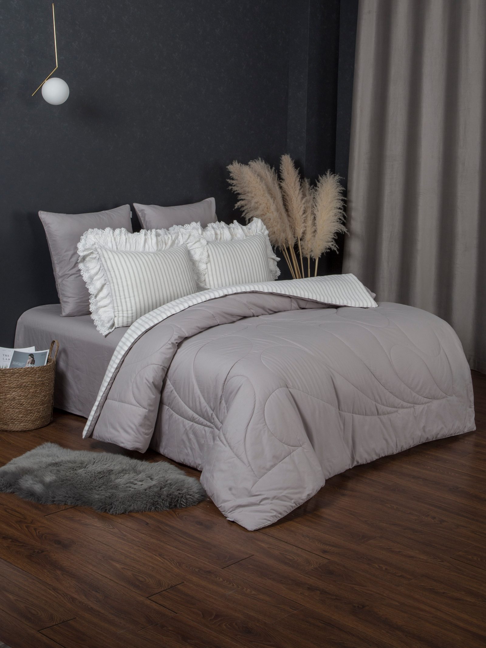 Stripe Muslin Серебро платина