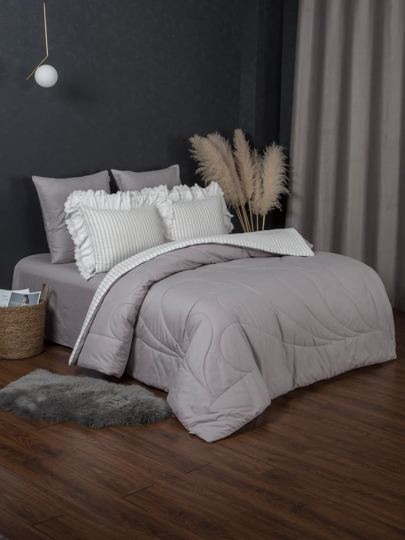 Stripe Muslin Серебро платина