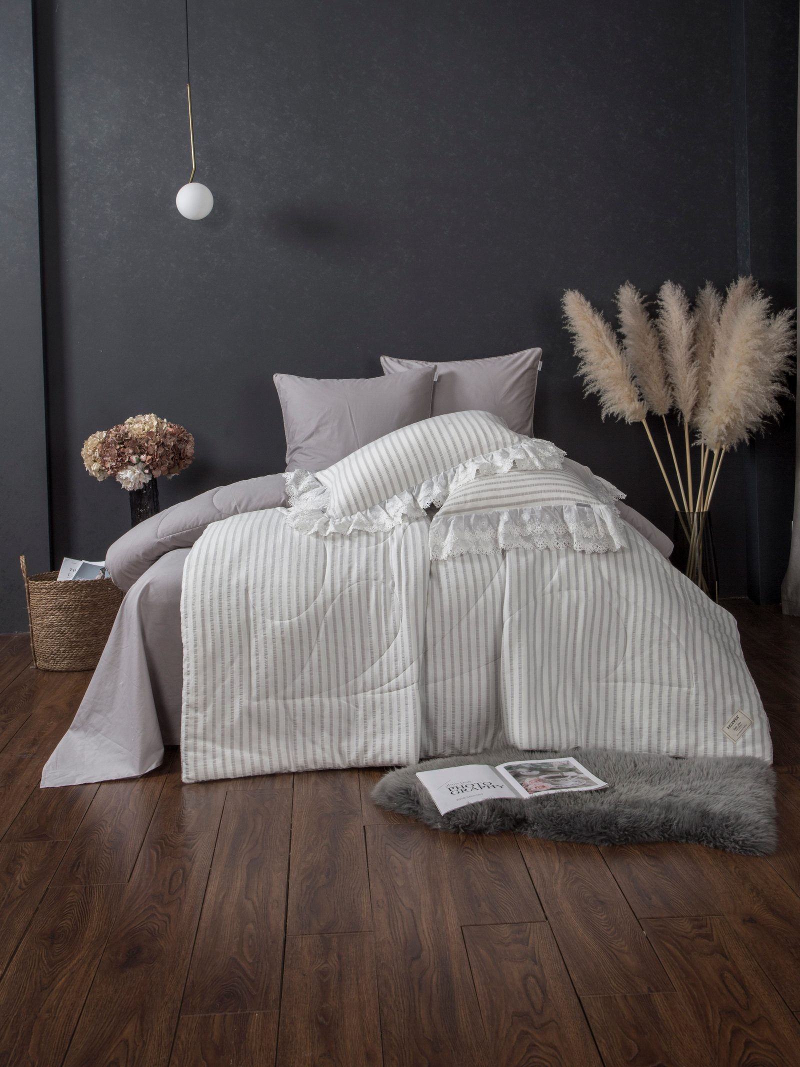 Stripe Muslin Серебро платина
