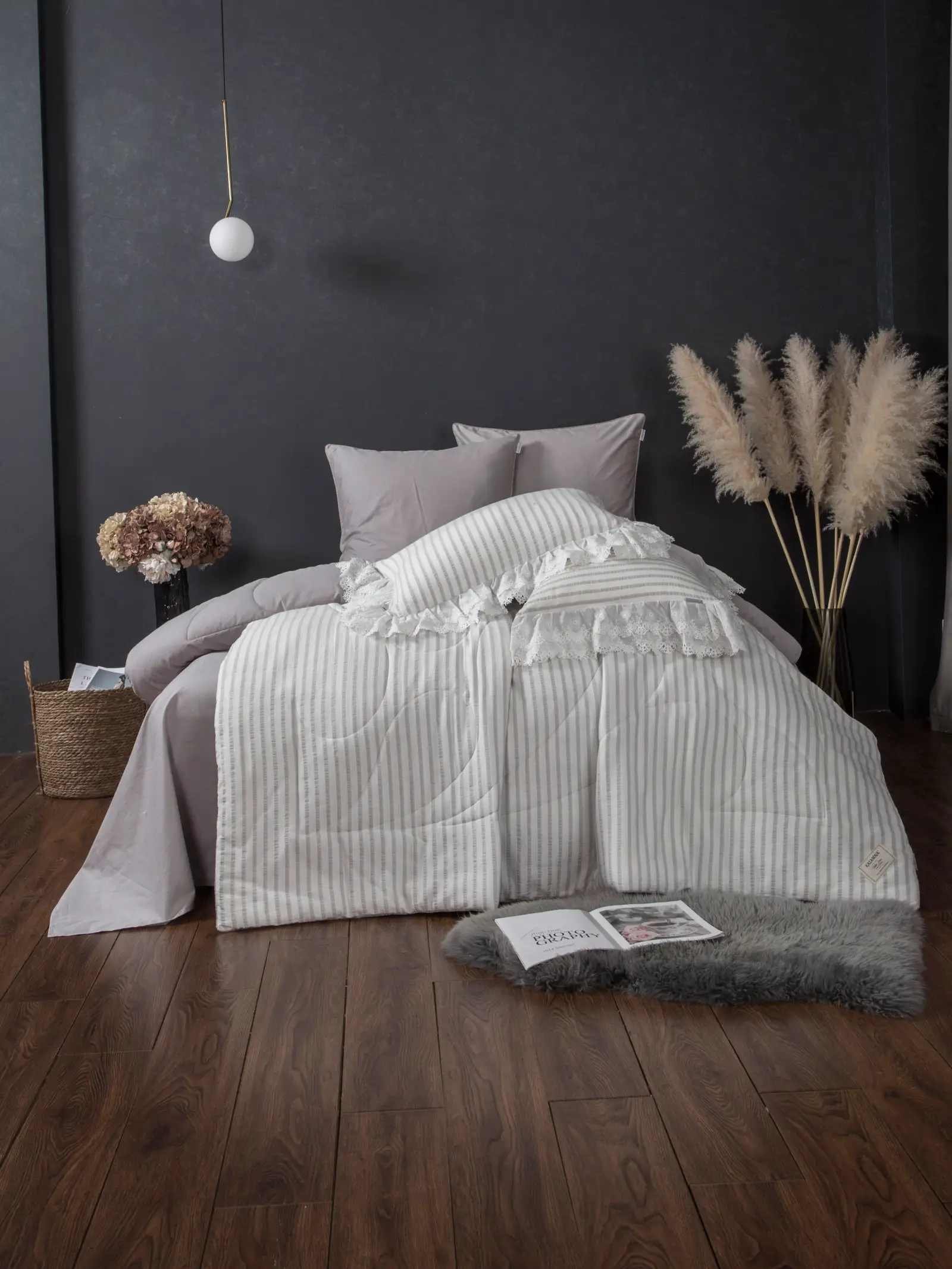 Stripe Muslin Серебро платина