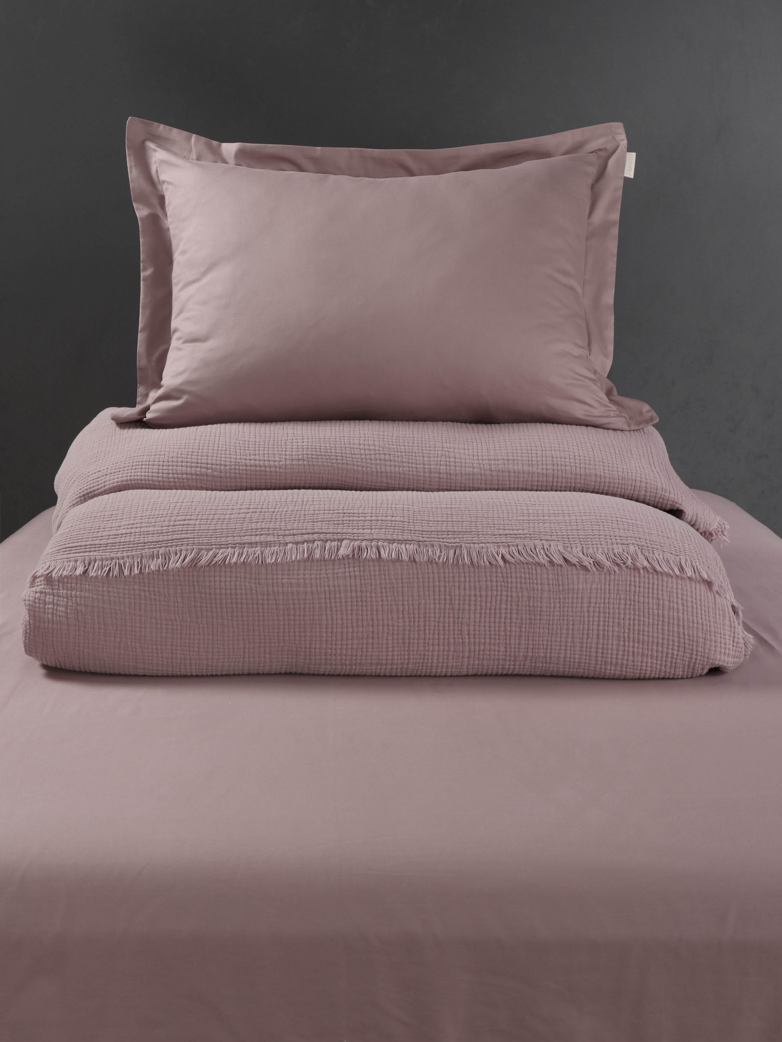 Stonewash Muslin (пыльная роза) комплект с покрывалом