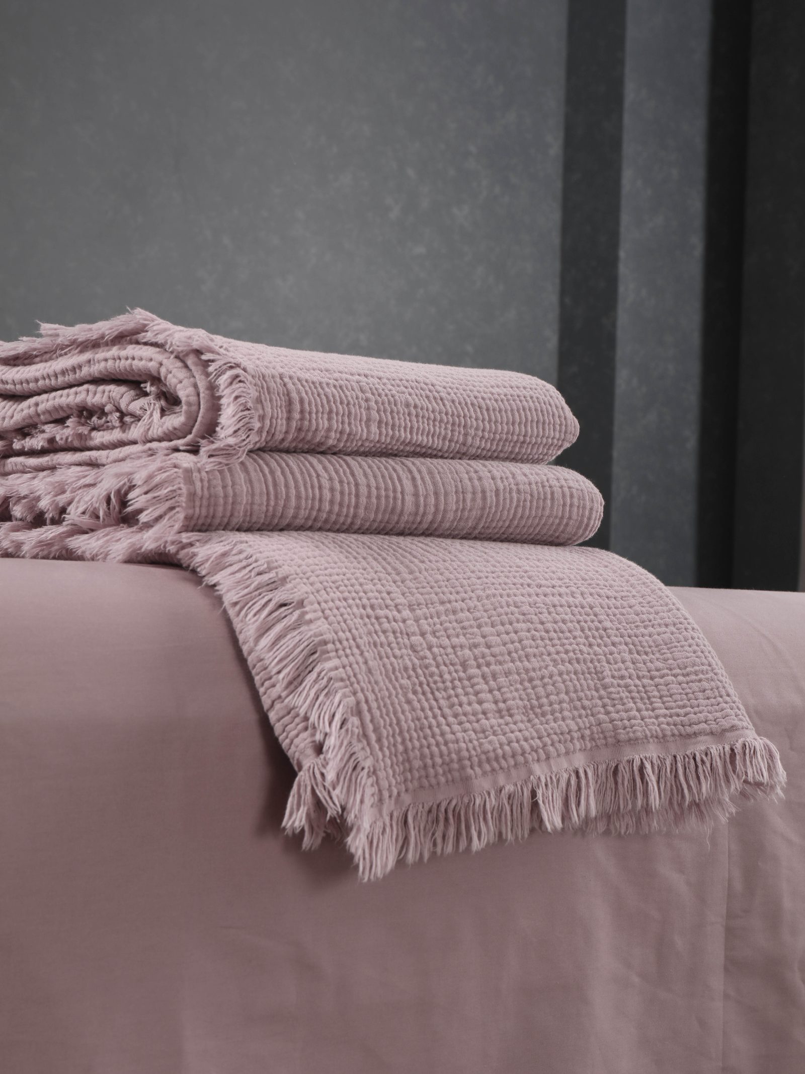 Stonewash Muslin (пыльная роза) комплект с покрывалом