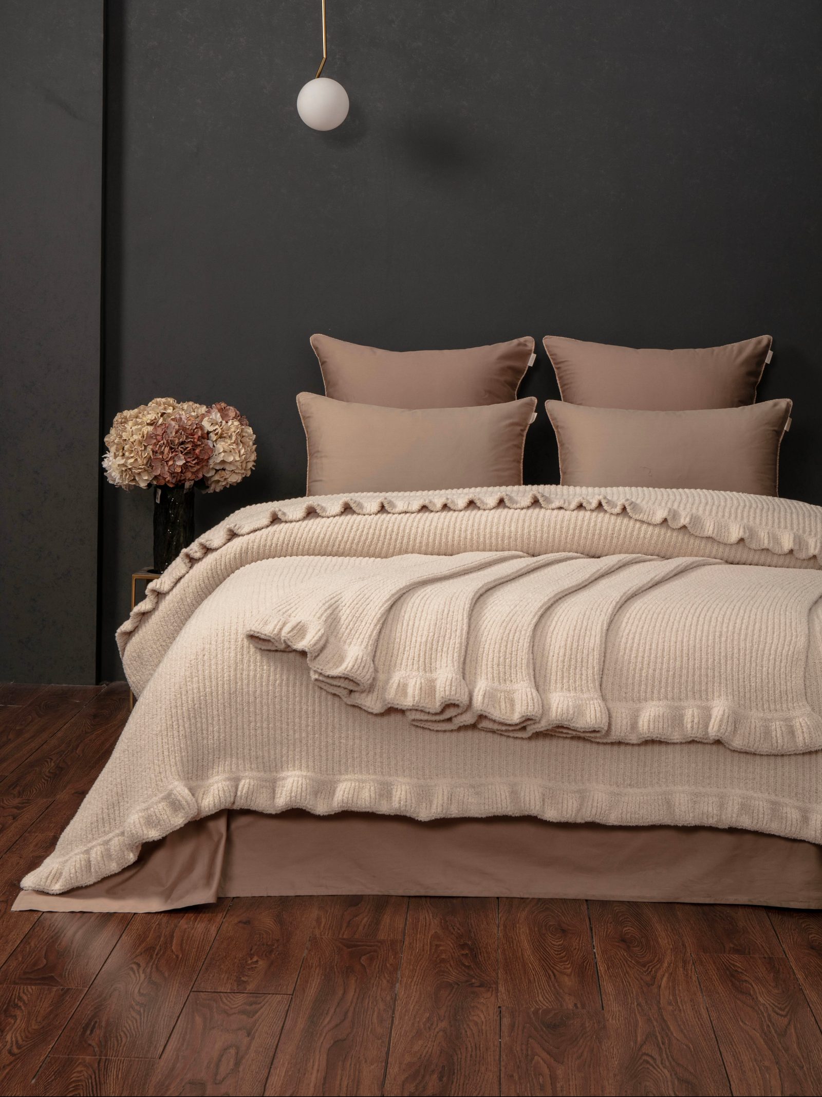 Primavera Ruffle (ванильный мокко) комплект с покрывалом