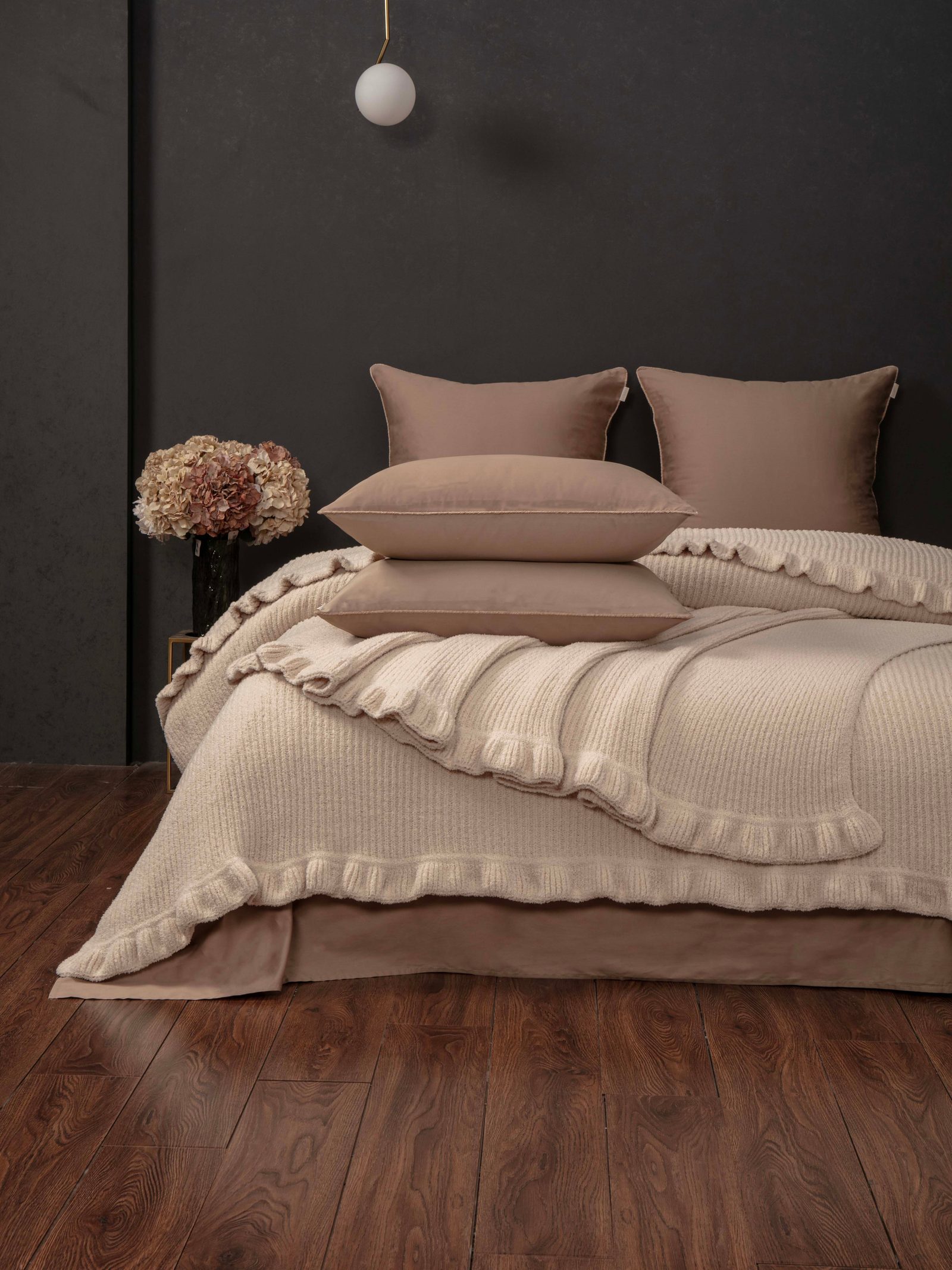 Primavera Ruffle (ванильный мокко) комплект с покрывалом