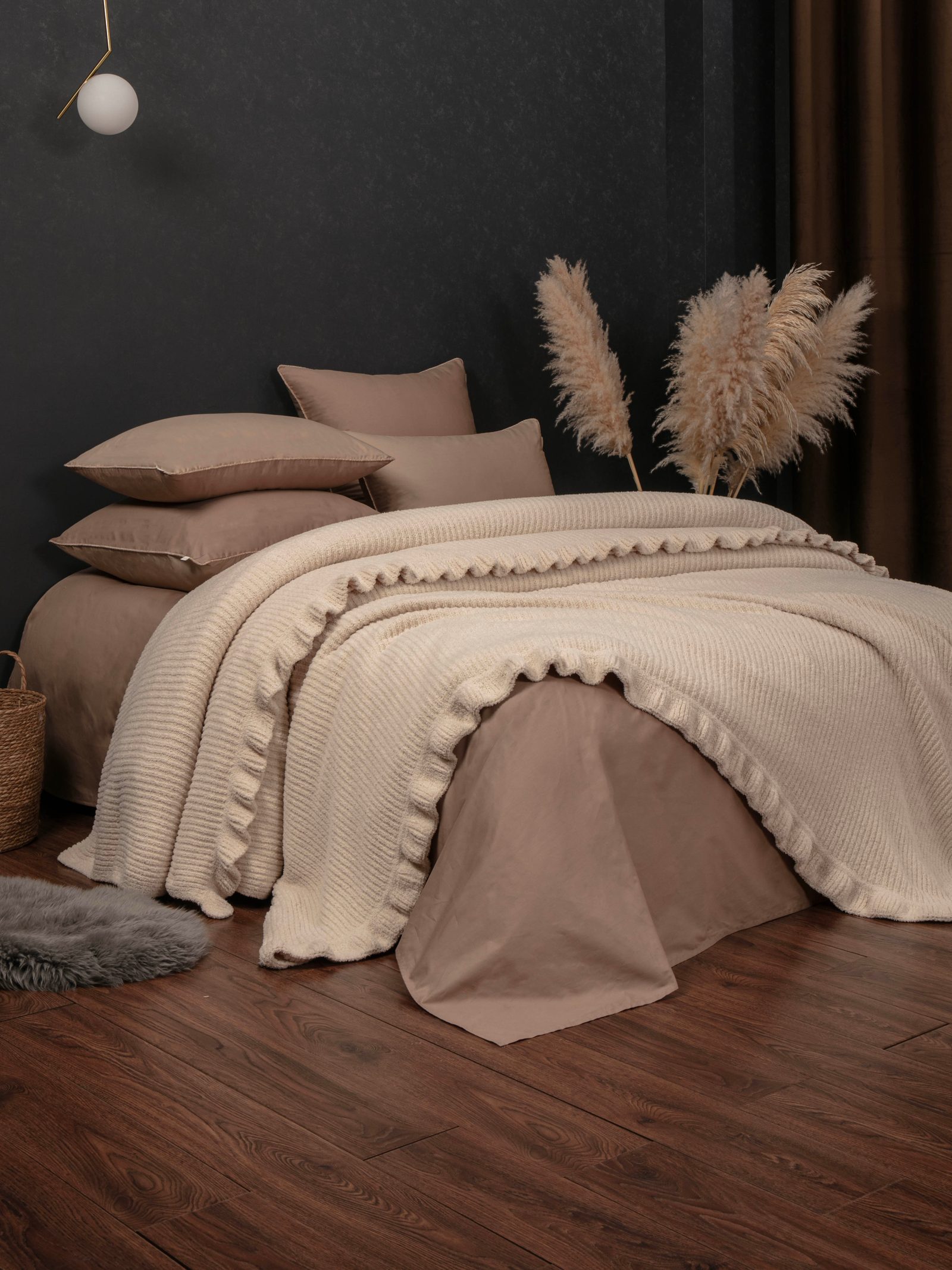 Primavera Ruffle (ванильный мокко) комплект с покрывалом