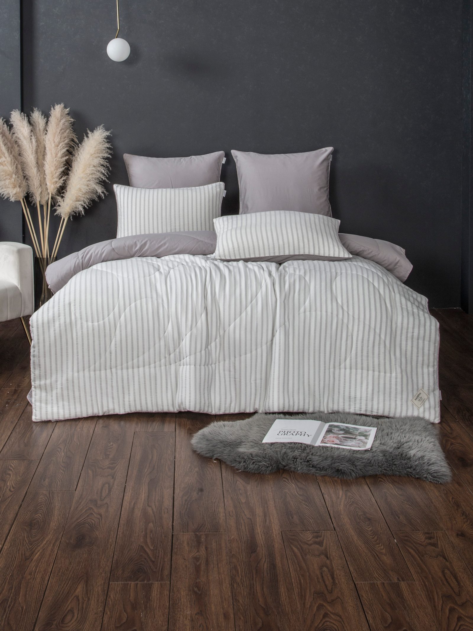 Stripe Muslin Серебро платина
