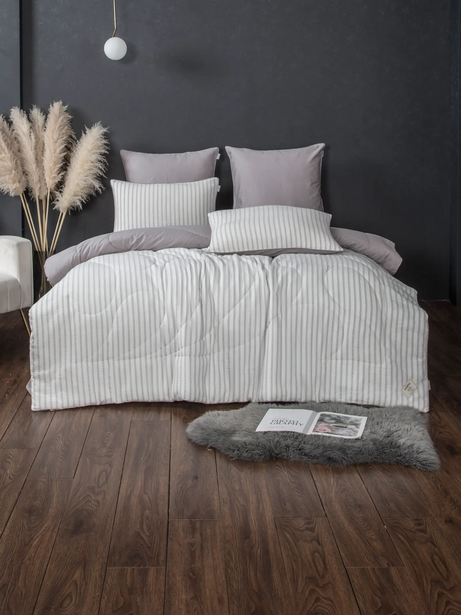 Stripe Muslin Серебро платина