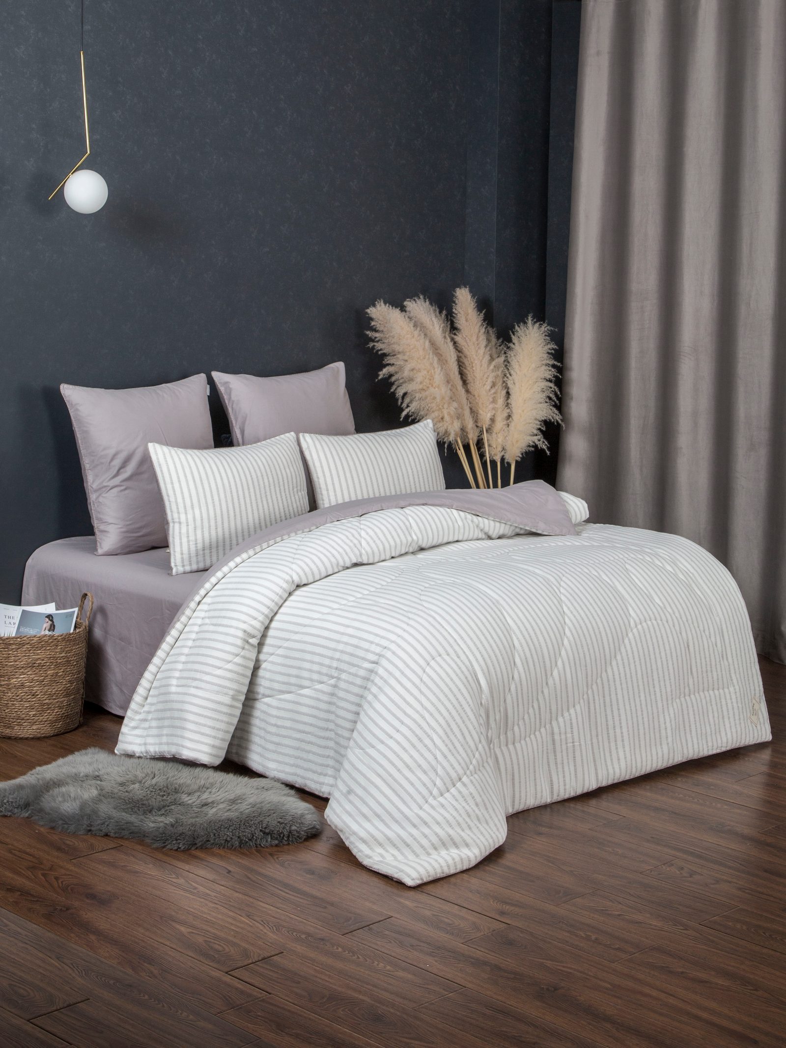 Stripe Muslin Серебро платина