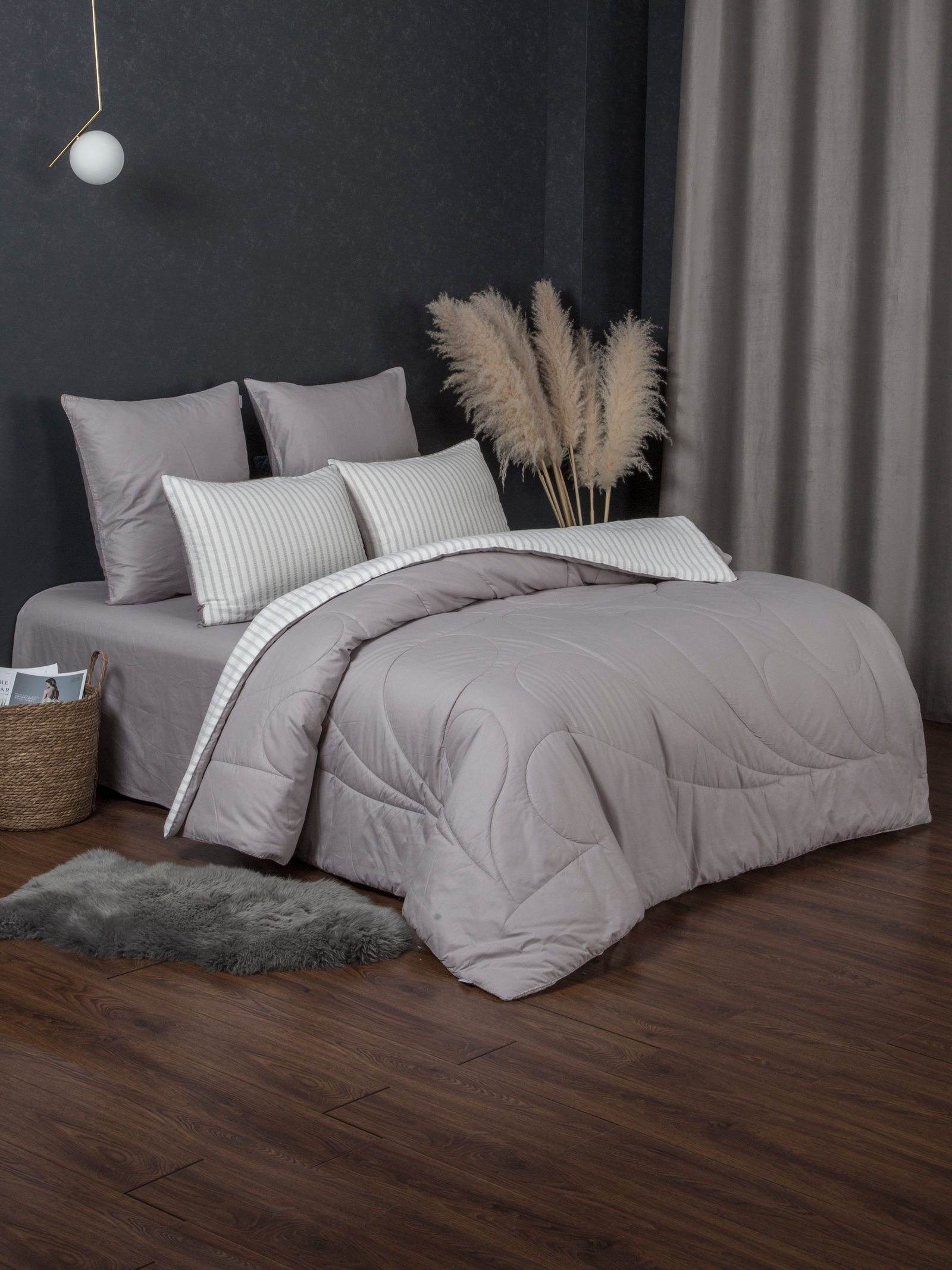 Stripe Muslin Серебро платина