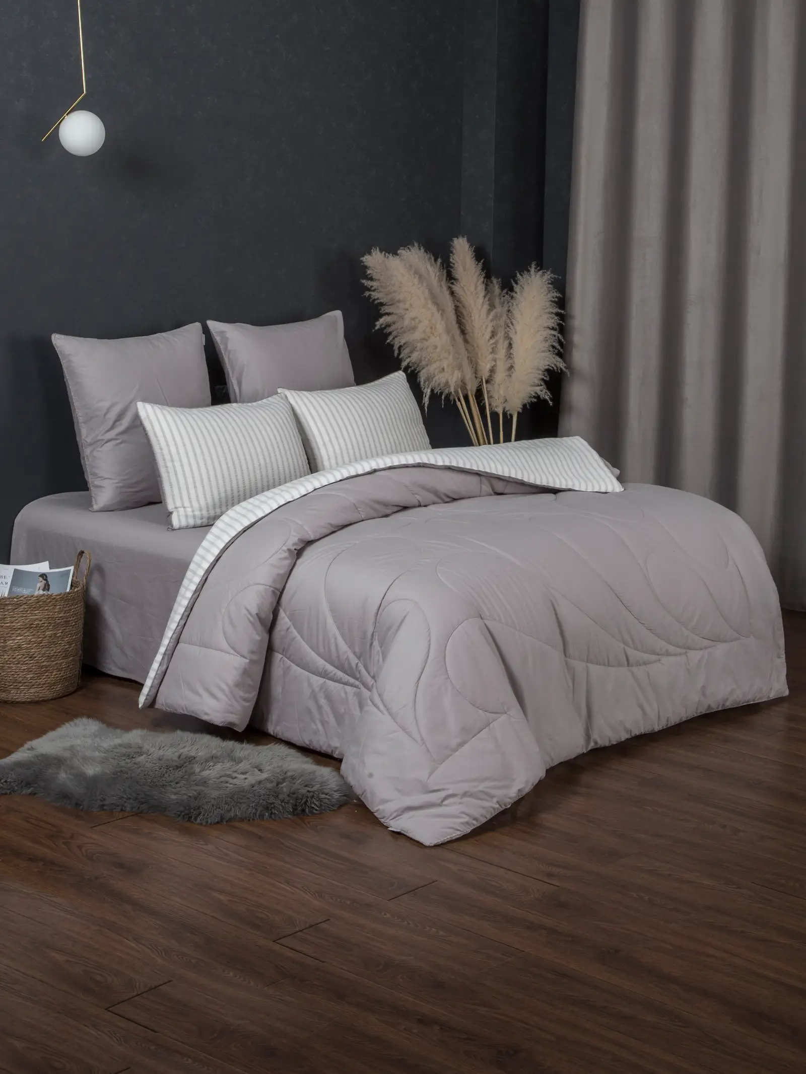 Stripe Muslin Серебро платина