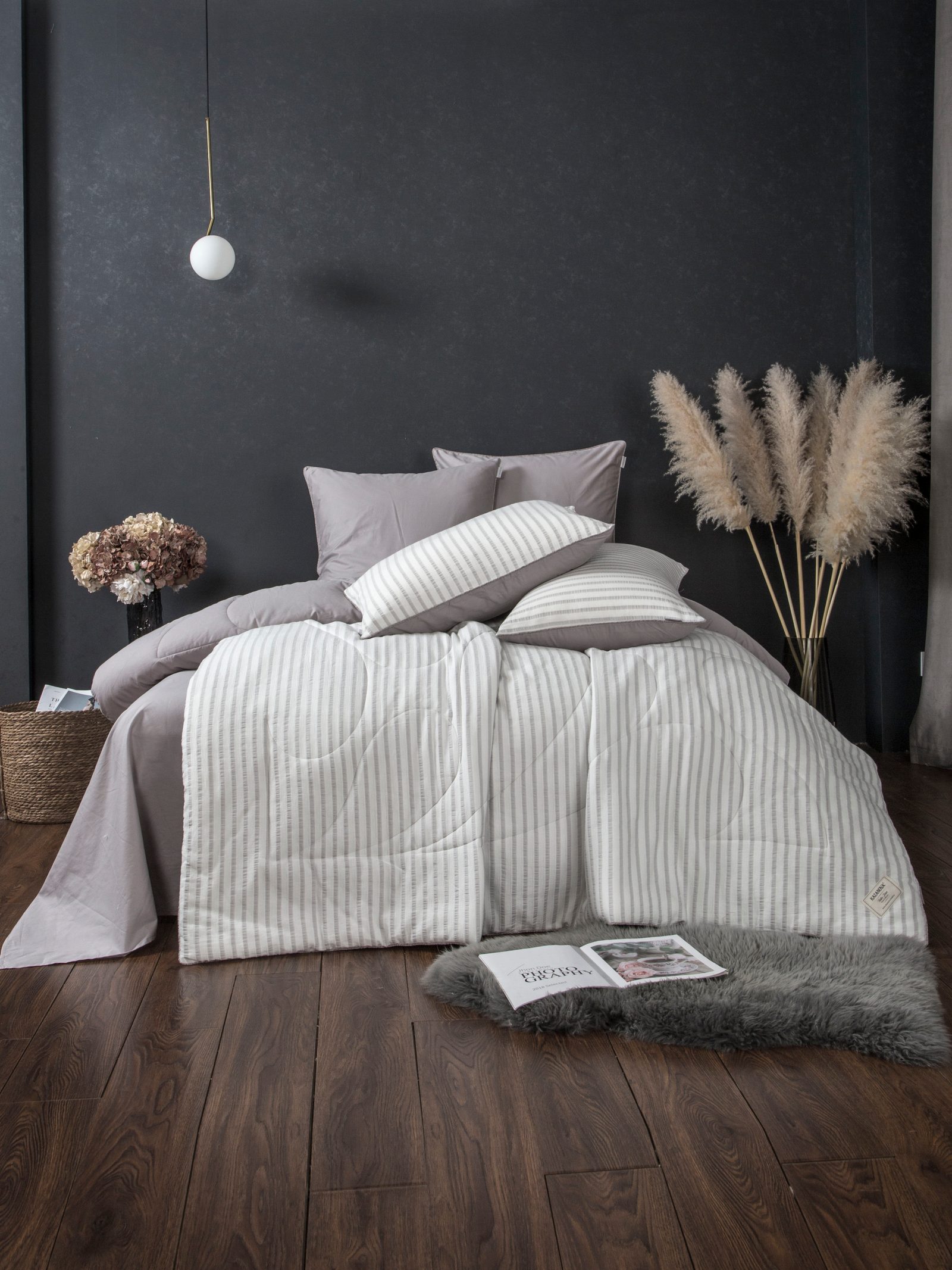 Stripe Muslin Серебро платина
