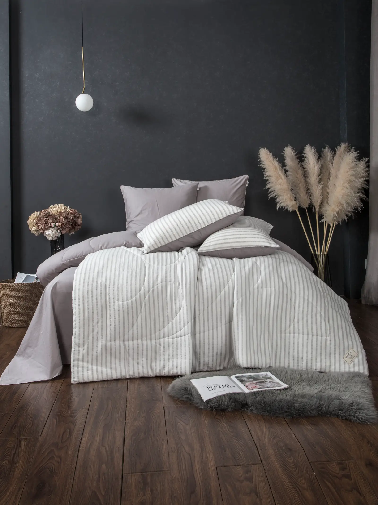 Stripe Muslin Серебро платина