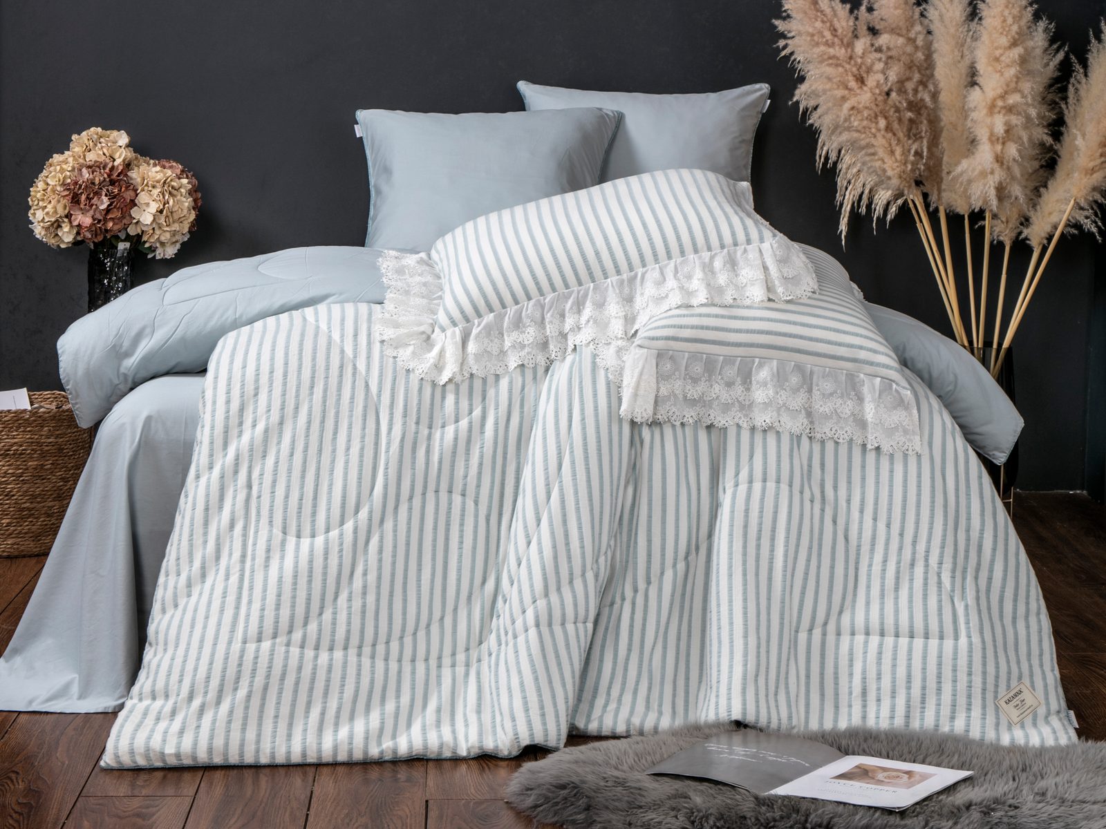 Stripe Muslin Голубое серебро