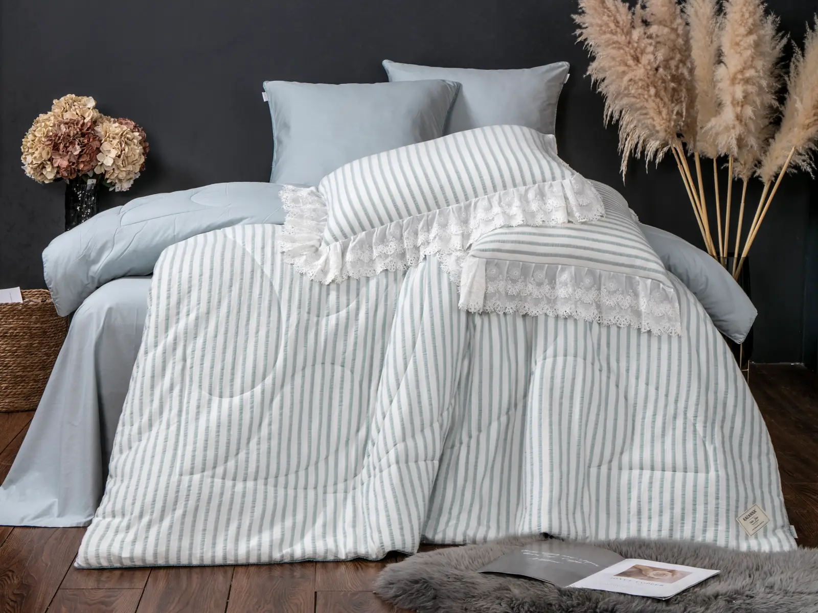 Stripe Muslin Голубое серебро