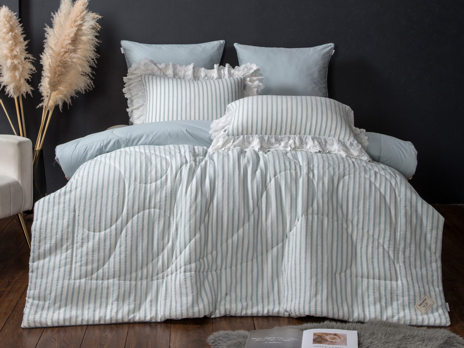 Stripe Muslin Голубое серебро