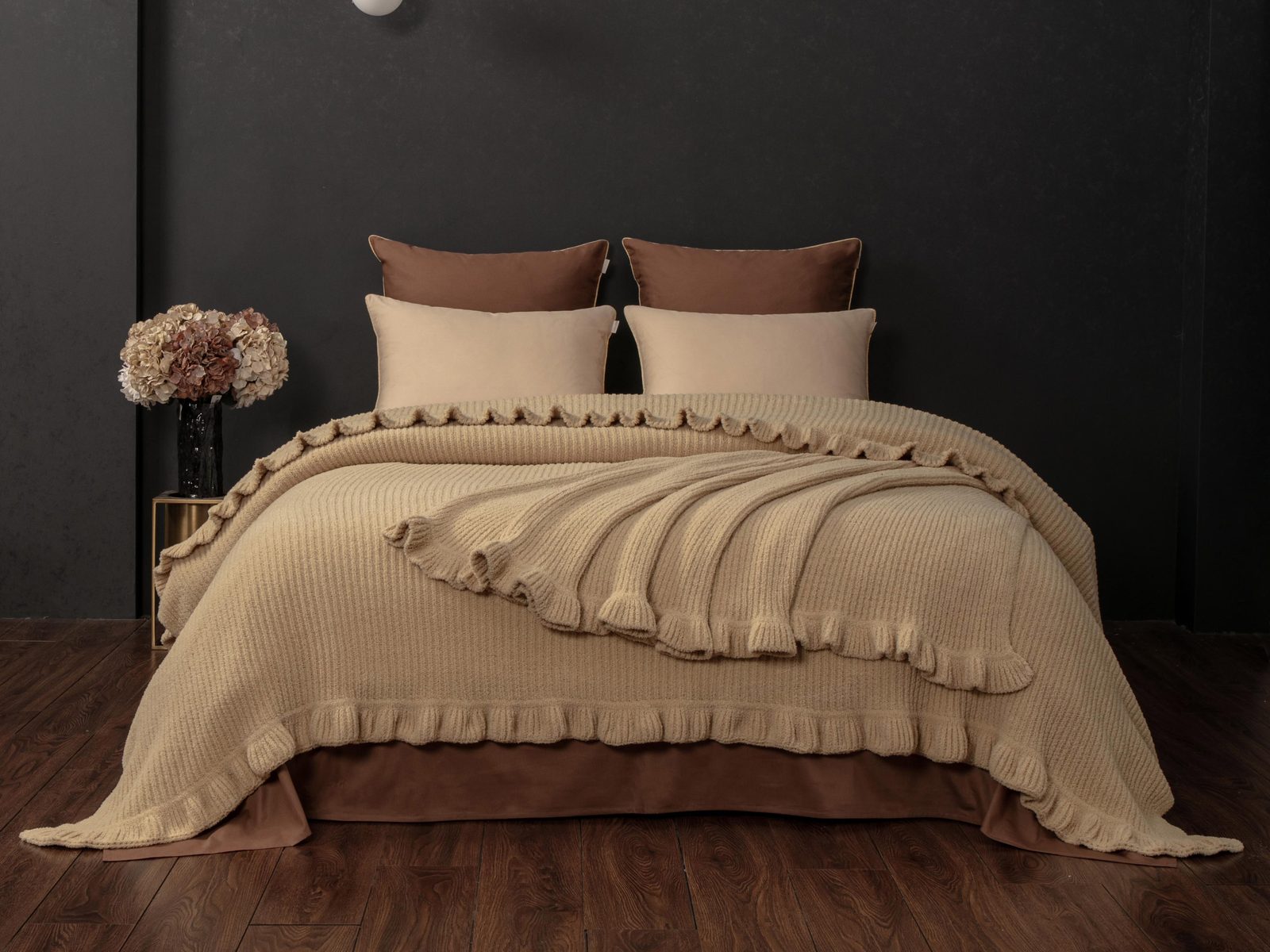 Primavera Ruffle (медовый трюфель) комплект с покрывалом