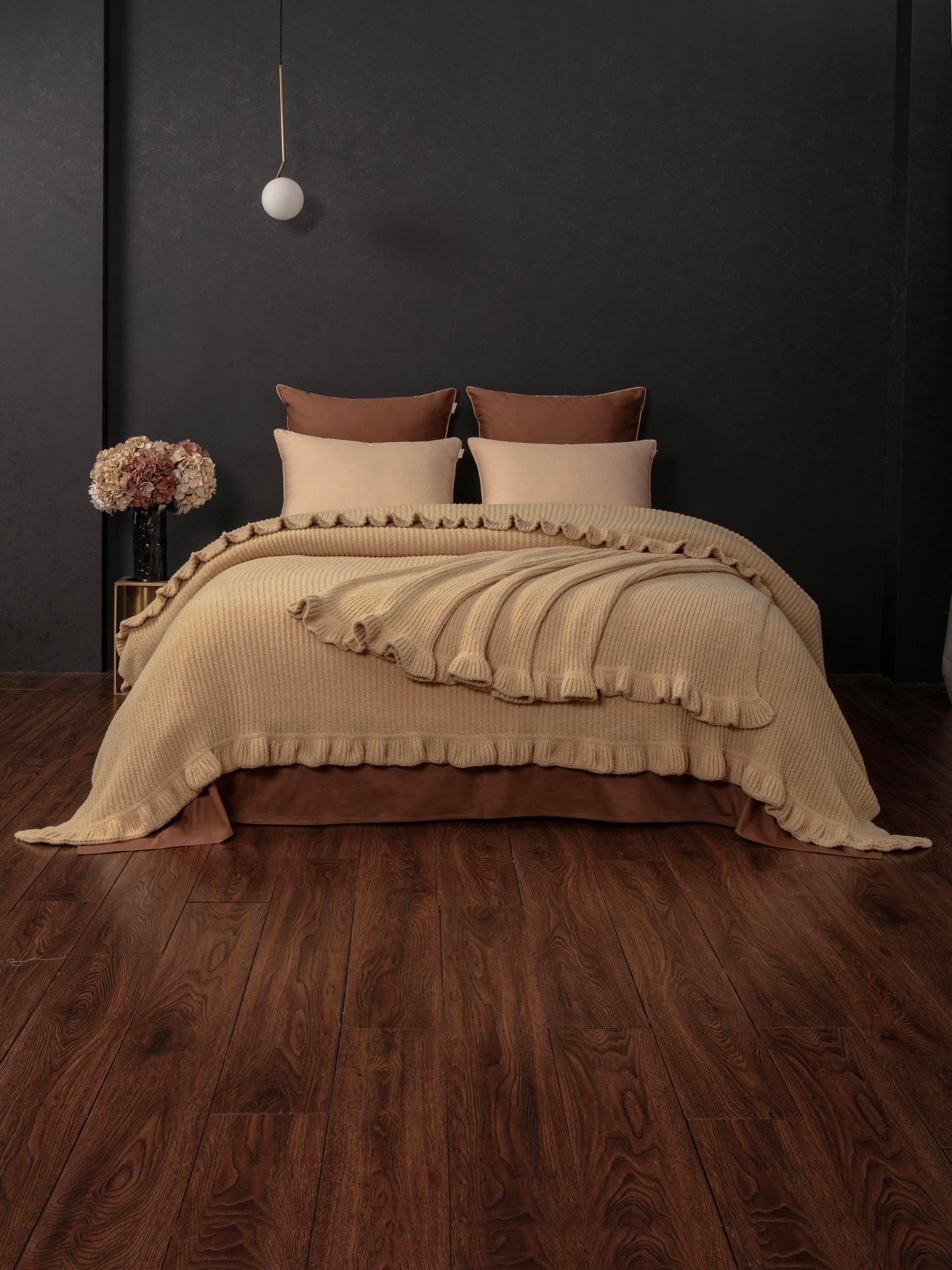 Primavera Ruffle (медовый трюфель) комплект с покрывалом