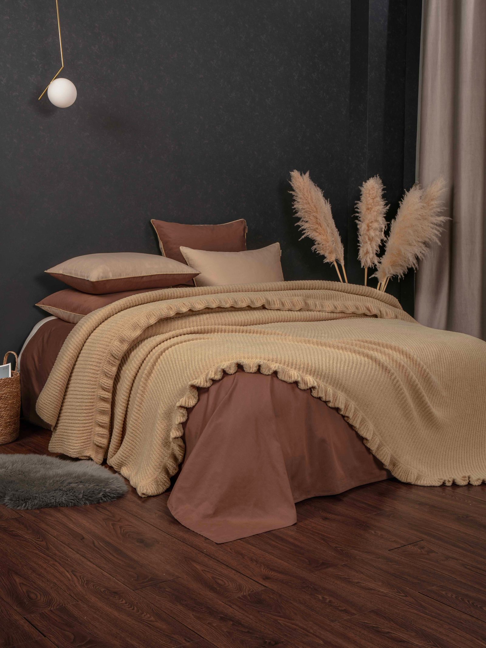 Primavera Ruffle (медовый трюфель) комплект с покрывалом