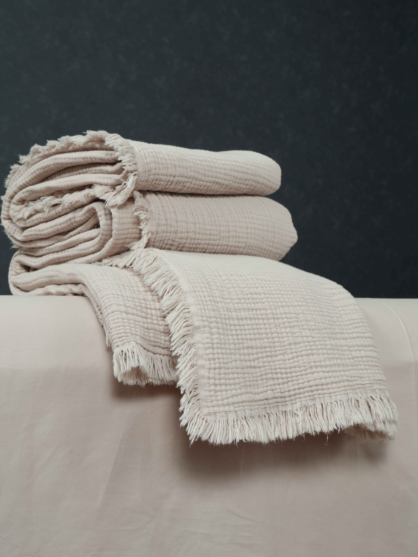 Stonewash Muslin (кремовый) комплект с покрывалом